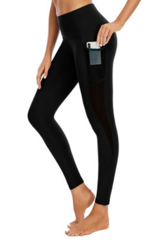 high waist yoga pants with pockets